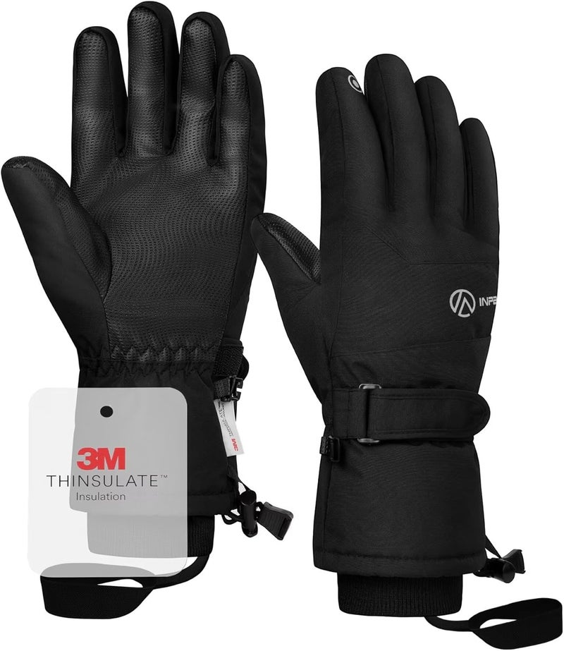 INPAKO Winter Ski Gloves Men Women, 3M Thinsulate Snow Gloves, Waterproof Windproof Touchscreen Snowboarding Gloves, 5-Layer Thermal Warm Cold Weather Gloves for Skiing, Snowboard, Snowmobile - Image 1